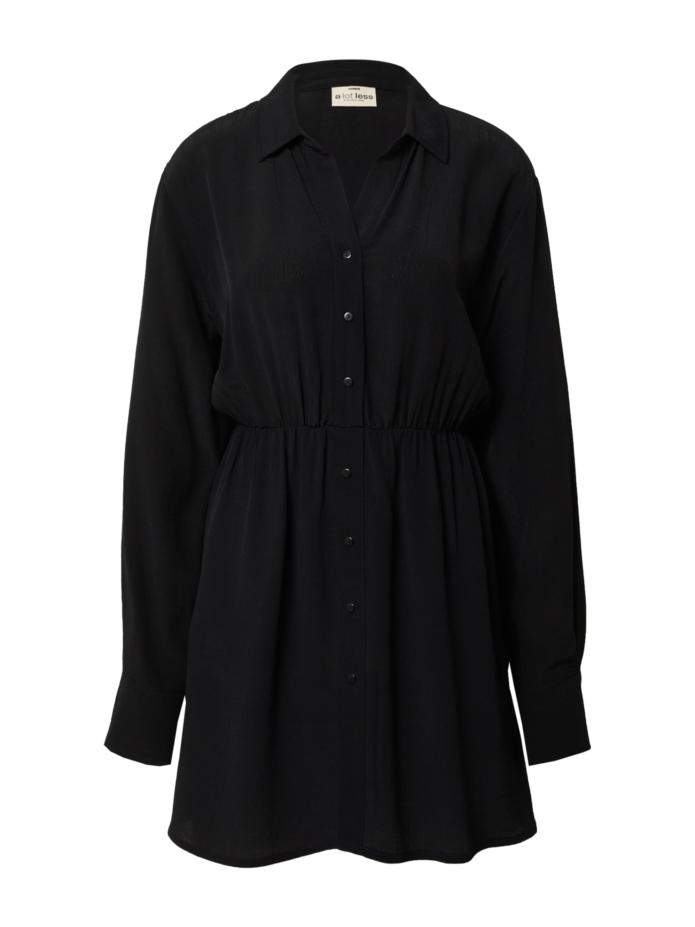 A LOT LESS Vestido camisero 'Delia' en negro, Vista del producto