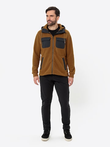 VAUDE Athletic fleece jacket 'Manukau' in Brown