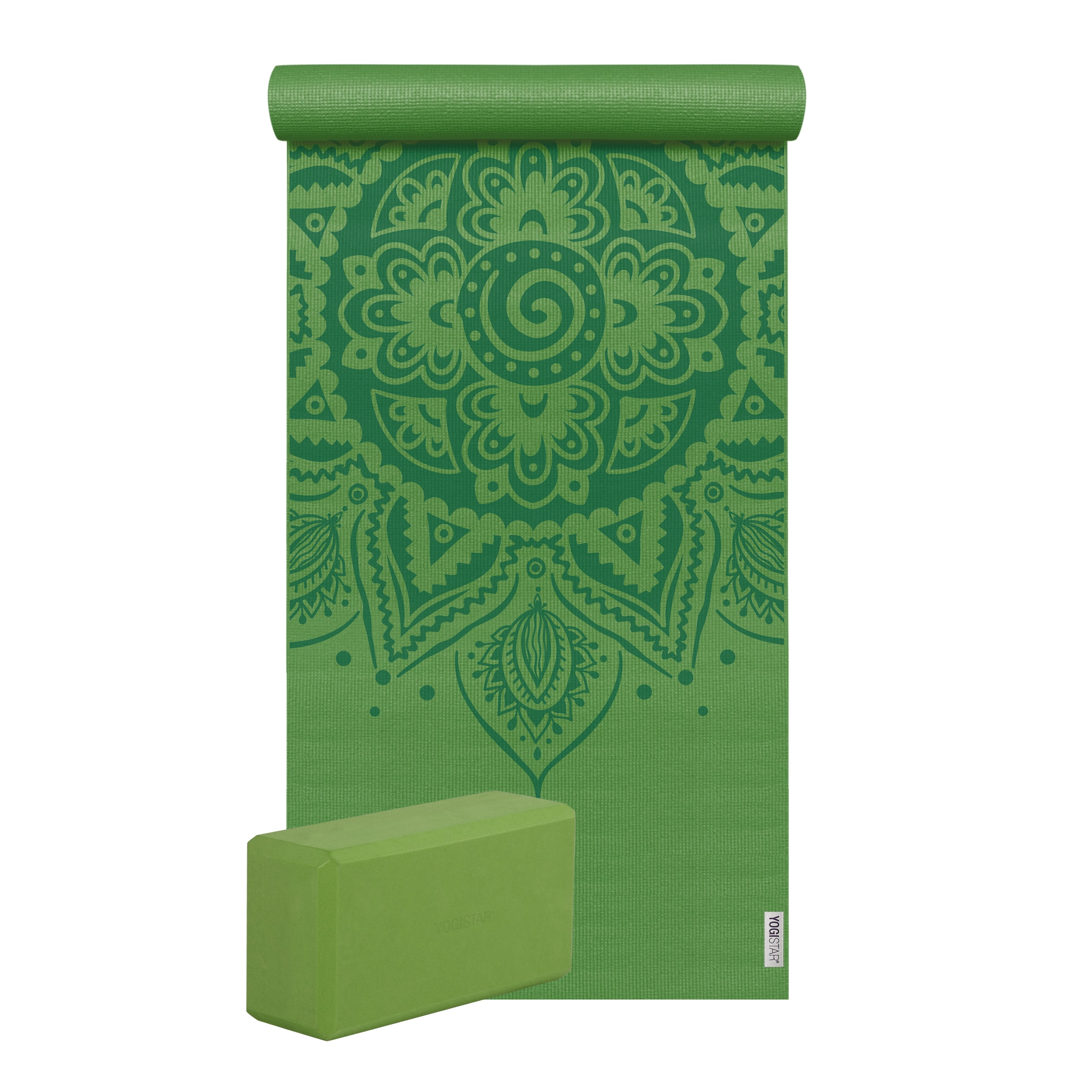 YOGISTAR.COM Mat in Green: front