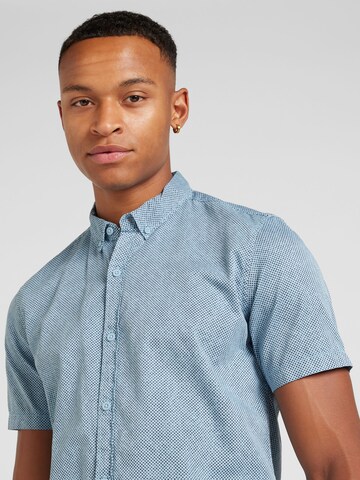 QS Regular fit Overhemd in Blauw