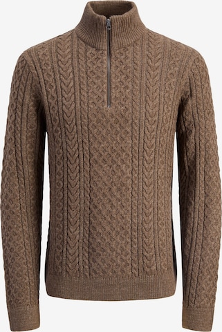 Pull-over JACK & JONES en marron : devant