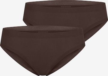 SCHIESSER Slip 'Invisible Cotton' in Braun: Vorderseite