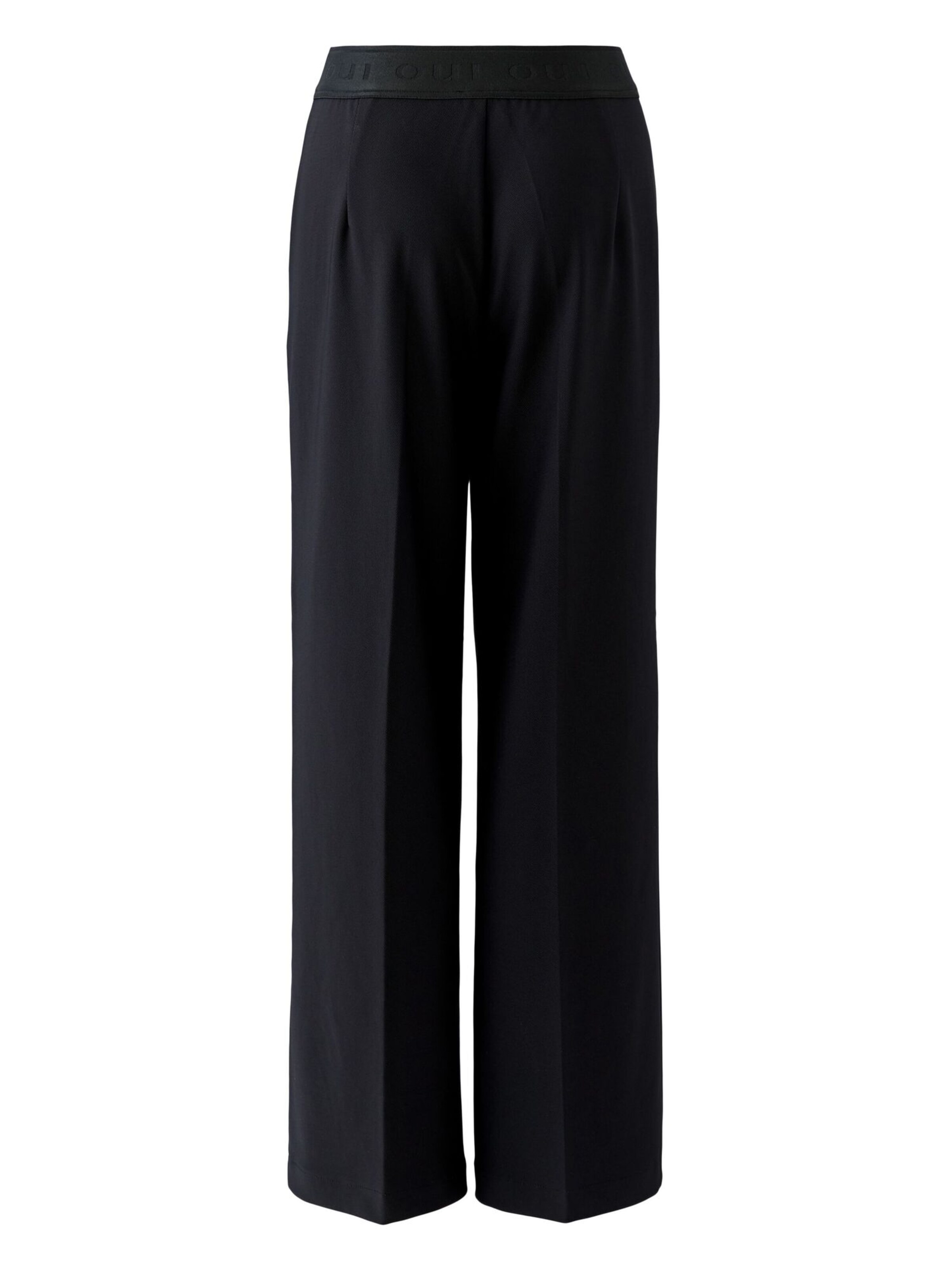 OUI Regular Pleated Pants 'Lacy' in Black