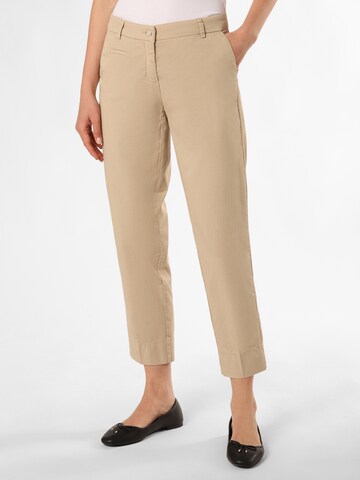 Cambio Regular Pleat-Front Pants 'Stella' in Beige: front