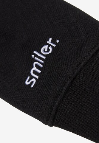 smiler. Zip-Up Hoodie in Black