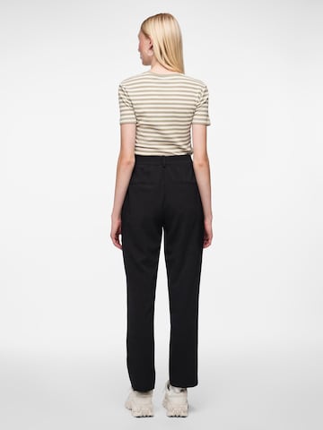 PIECES Regular Trousers 'LUISA' in Black