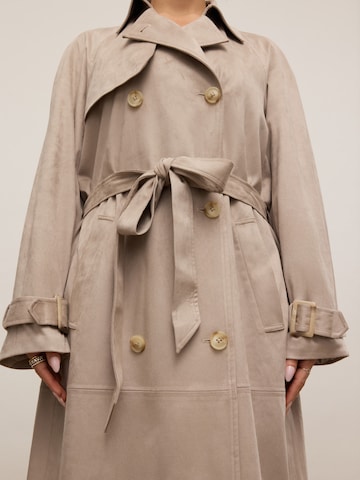 noar studios Between-seasons coat 'SUEDE COAT' in Beige