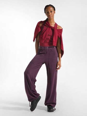 DEHA Wide leg Broek in Lila: voorkant