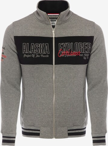 CARISMA Zip-Up Hoodie in Grey: front