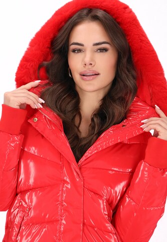 faina - Sobretudo de inverno em vermelho