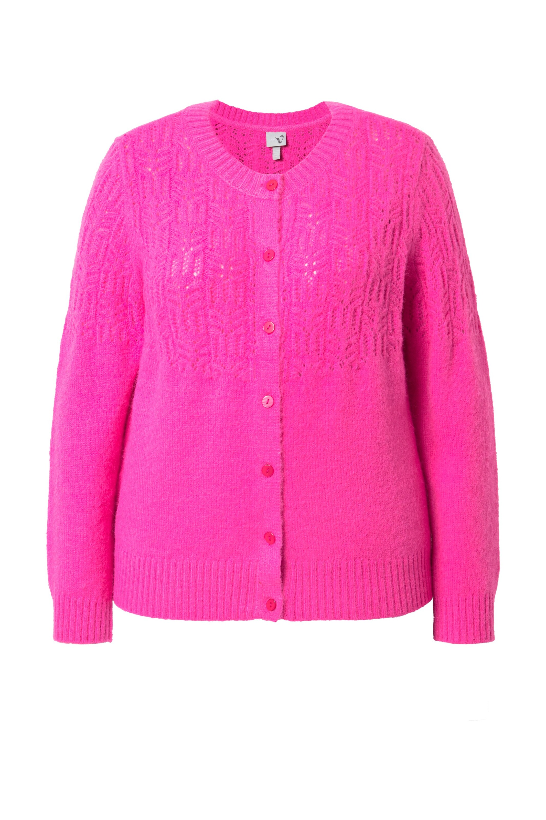 Ulla Popken Strickjacke in pink, Produktansicht