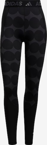 Skinny Pantalon de sport 'Marimekko' ADIDAS SPORTSWEAR en noir : devant