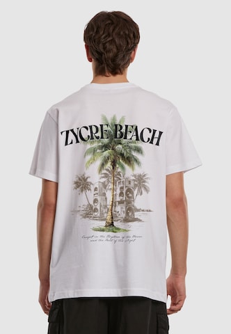 Mister Tee Shirt 'Zycre Beach' in Wit: voorkant
