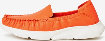 CESARE GASPARI Moccasins in Orange: front