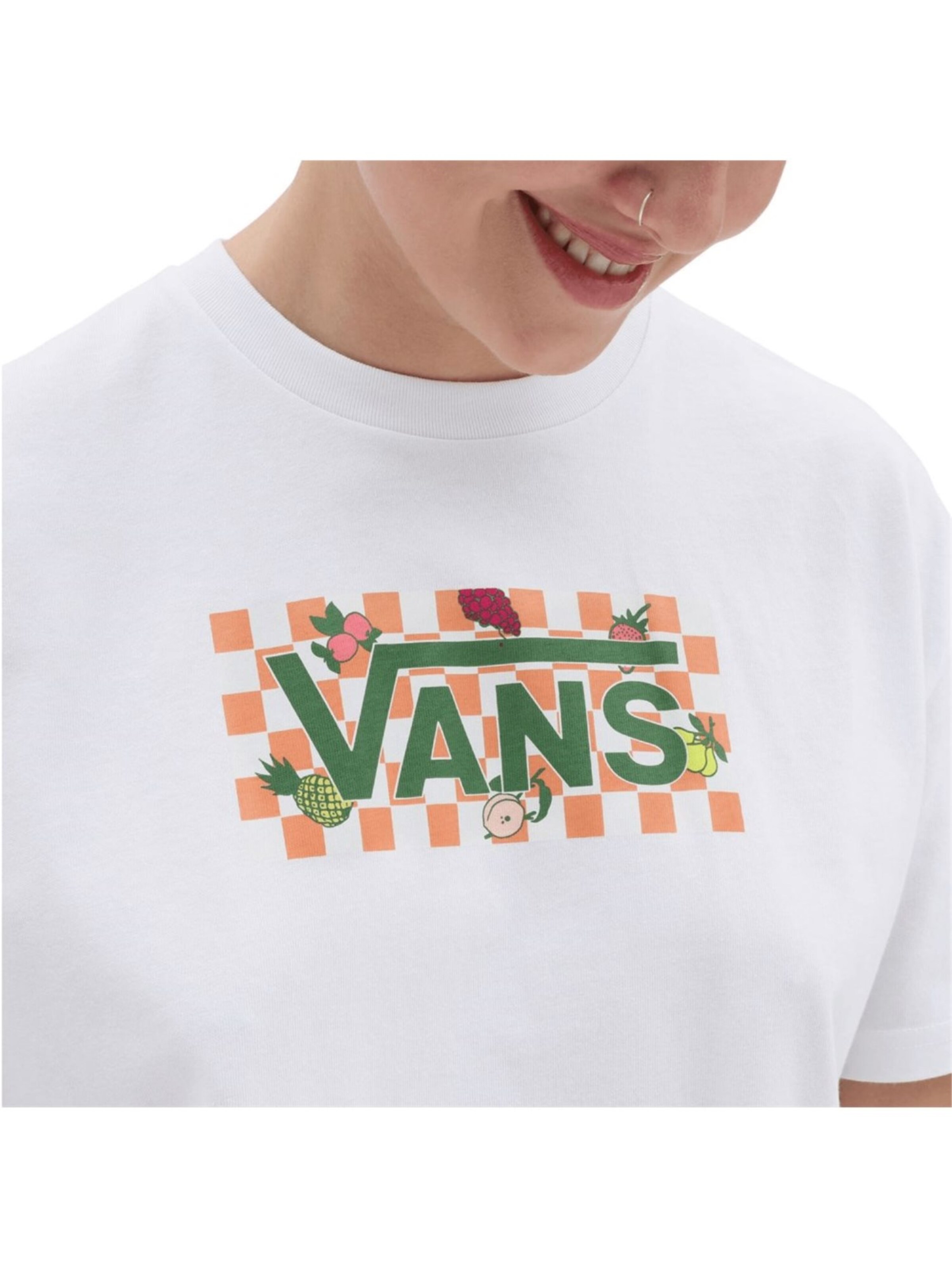 VANS Shirt 'Fruit Checkerboard Box Logo' in White