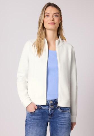 STREET ONE Sweatjacke in Weiß: Vorderseite