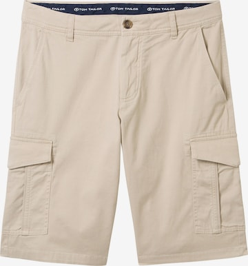 TOM TAILOR Regular Cargo Pants in Beige: front