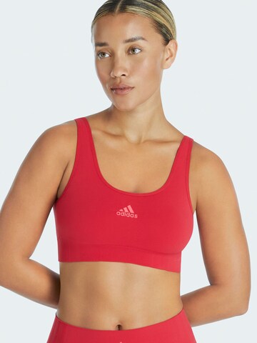 Bustier Soutien-gorge ' SCOOP LOUNGE BRA ' ADIDAS SPORTSWEAR en rouge : devant