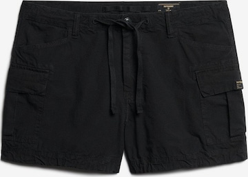 Superdry Cargo Pants in Black: front