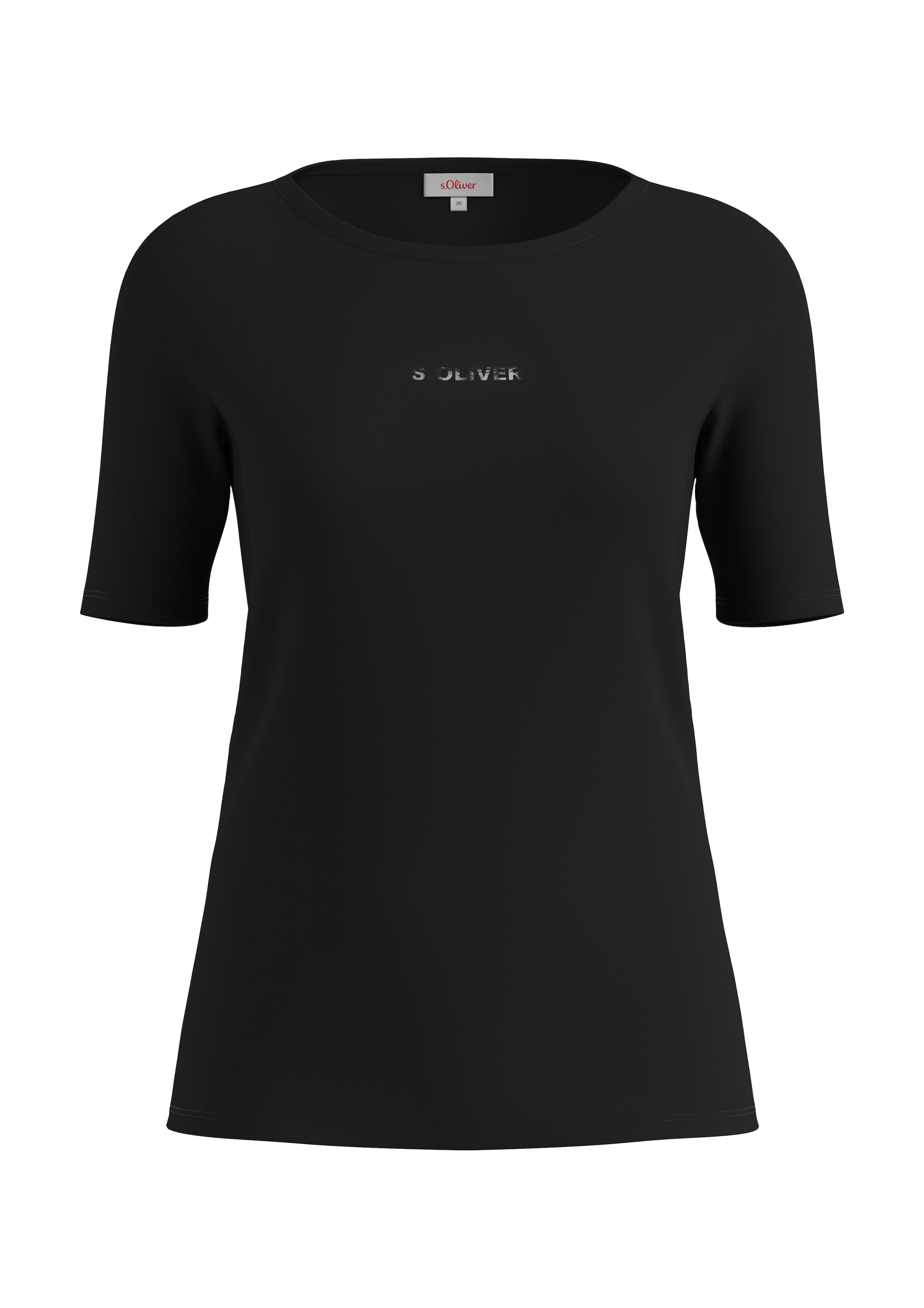 s.Oliver T-Shirt in Schwarz: Vorderseite
