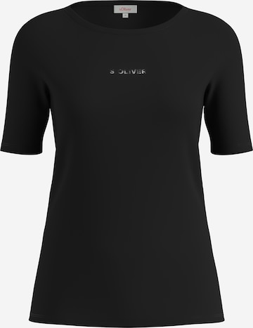 s.Oliver T-Shirt in Schwarz: predná strana