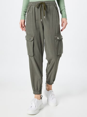 Effilé Pantalon cargo Oasis en vert : devant