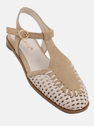 Limoya Sandals in Beige: front