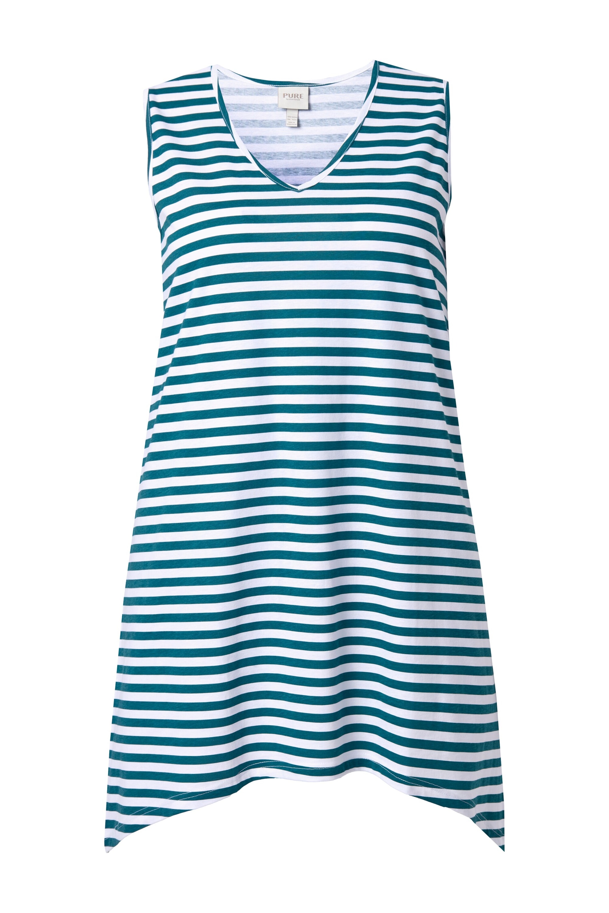 Ulla Popken Top in M-L in Petrol / White, Item view