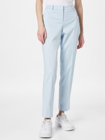 BOSS Black Regular Trousers with creases 'Tiluna' in Blue: front