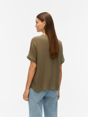 VERO MODA Blouse 'VMBENTE SS WIDE TOP WVN GA' in Green
