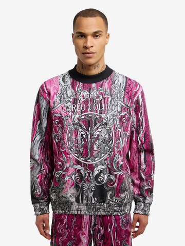 Carlo Colucci Sweatshirt ' Dematte ' in Pink: predná strana