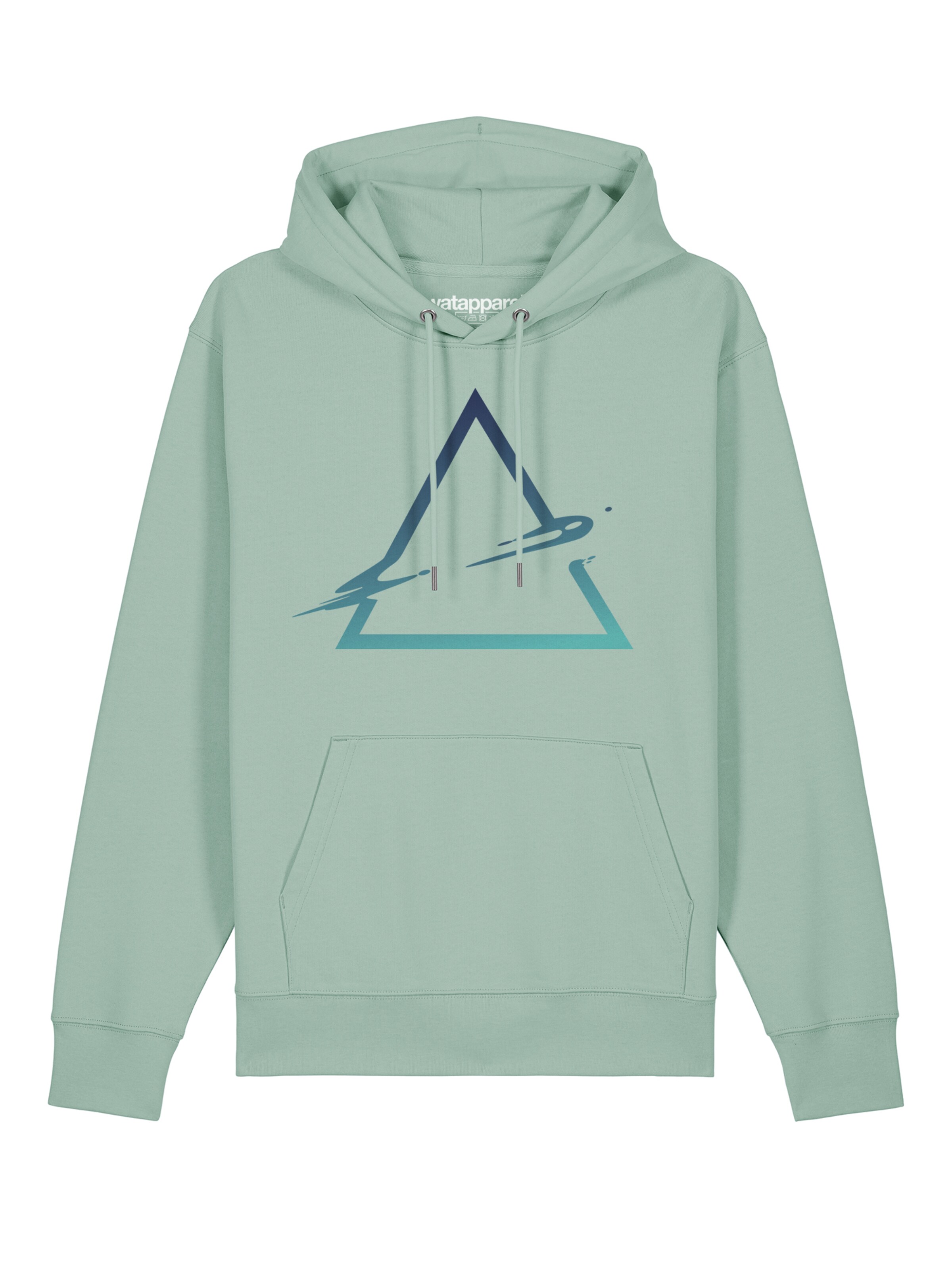 Felpa 'Triangle' di Watapparel in verde: frontale