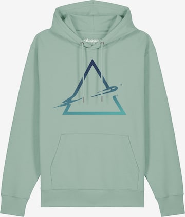Sweat-shirt 'Triangle' Watapparel en vert : devant