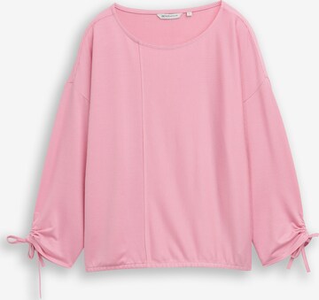 TOM TAILOR DENIM Футболка в Ярко-розовый: спереди