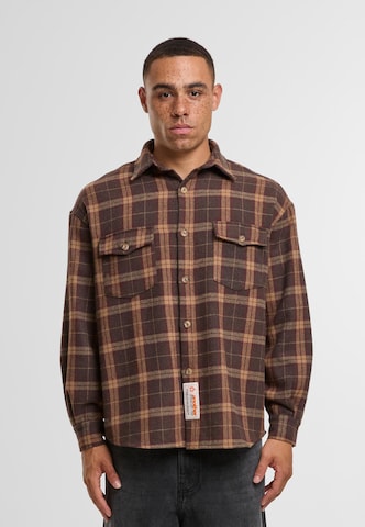 Coupe regular Chemise Another Cotton Lab en marron