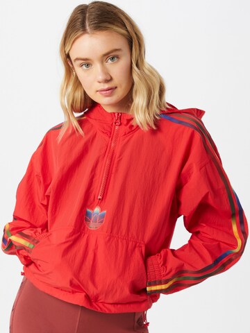 raudona ADIDAS ORIGINALS Demisezoninė striukė: priekis