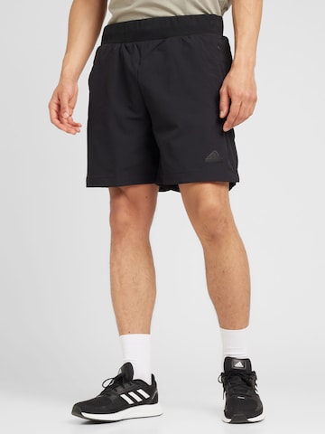 ADIDAS SPORTSWEAR Regular Sportbroek 'Z.N.E.' in Zwart: voorkant