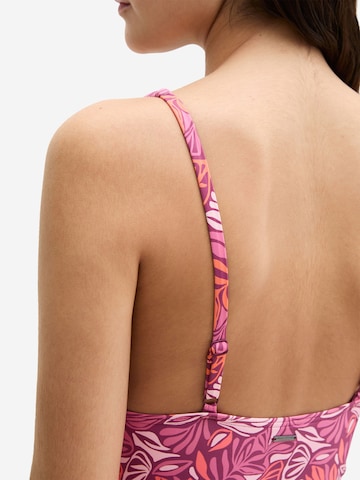 Bustier Maillot de bain ' Abstract Leaf ' Marc O'Polo en rose