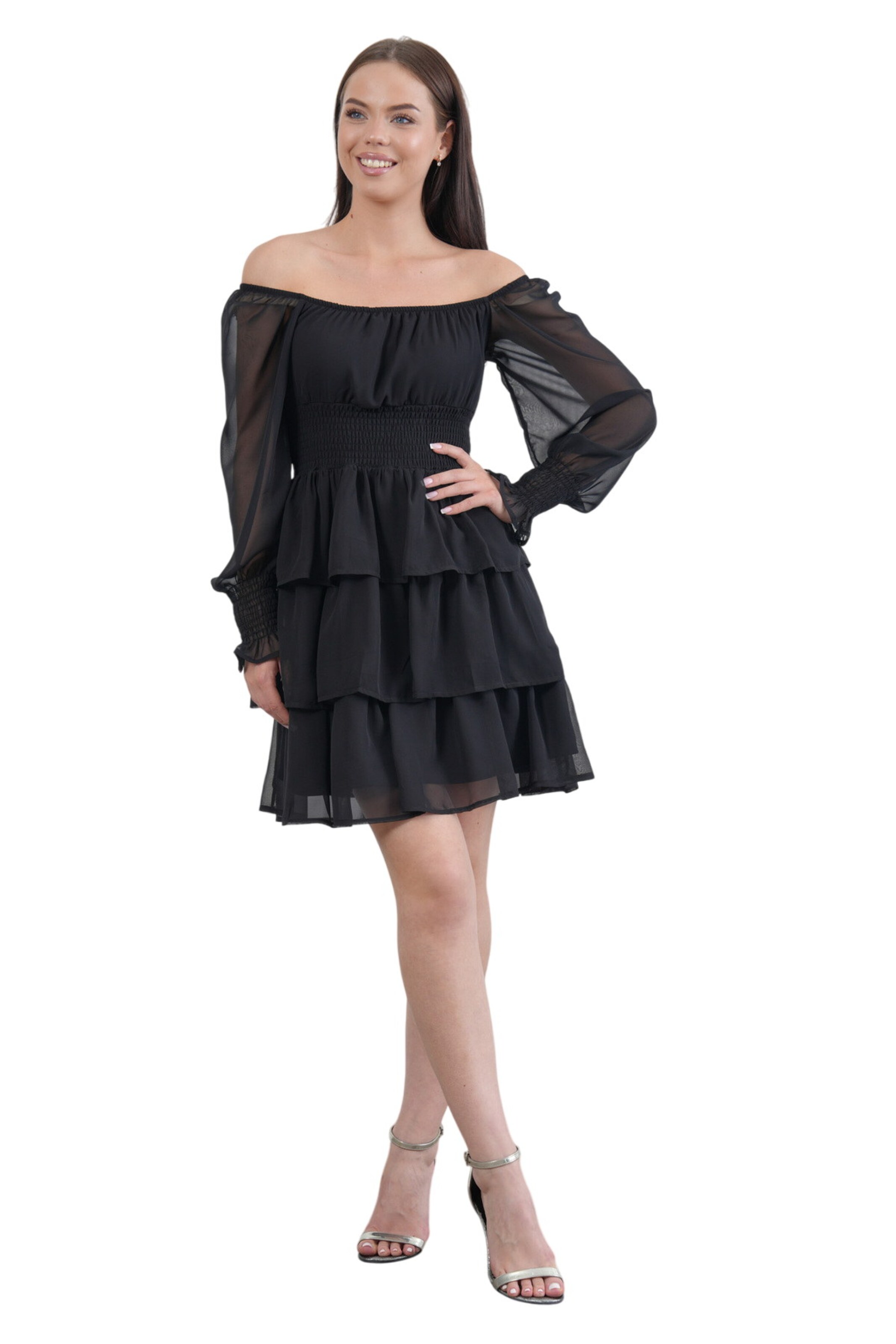 WOMAN VISION Kleid in Schwarz: Vorderseite