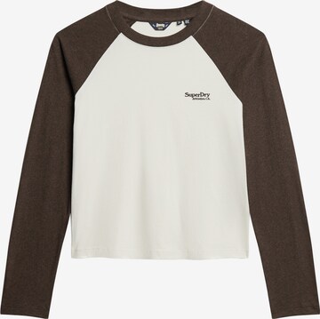 Superdry Shirt 'Essential' in Bruin: voorkant