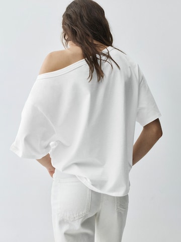 Pull&Bear Тениска в бяло
