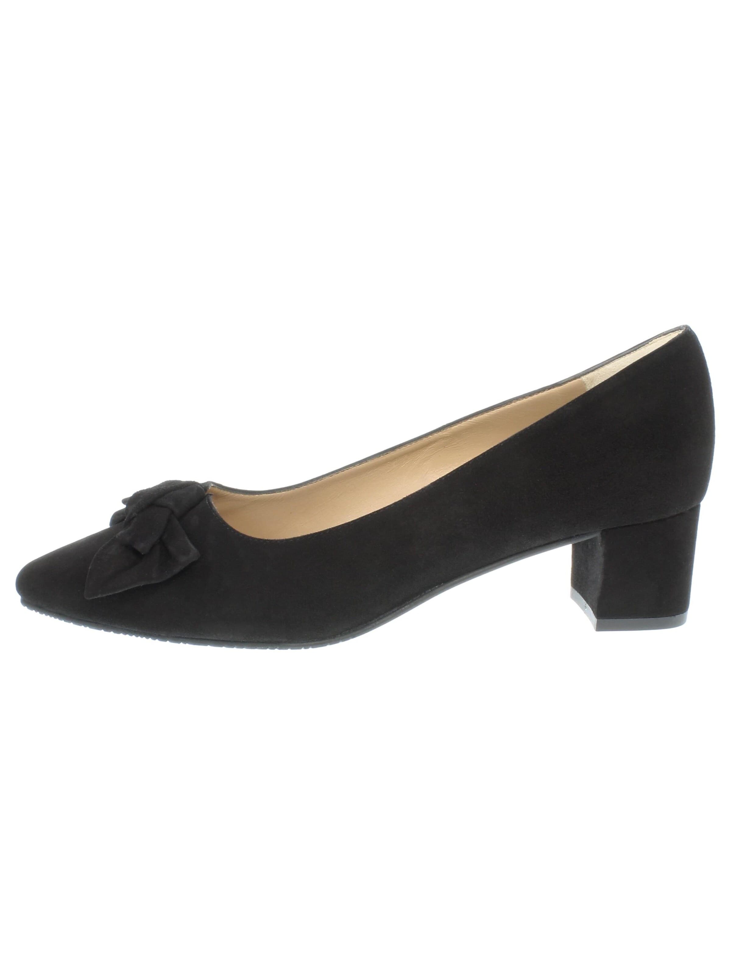 XAVER LUIS Schuhmanufaktur Pumps 'ISABELL - spitze Pumps mit Schleife' in Black: front