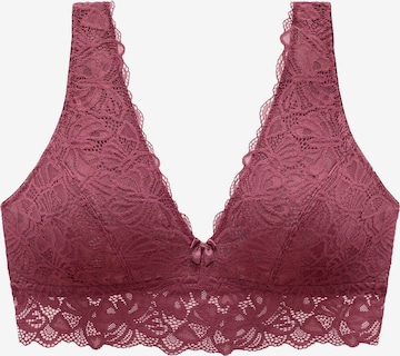 NUANCE Bralette Bra in Red: front