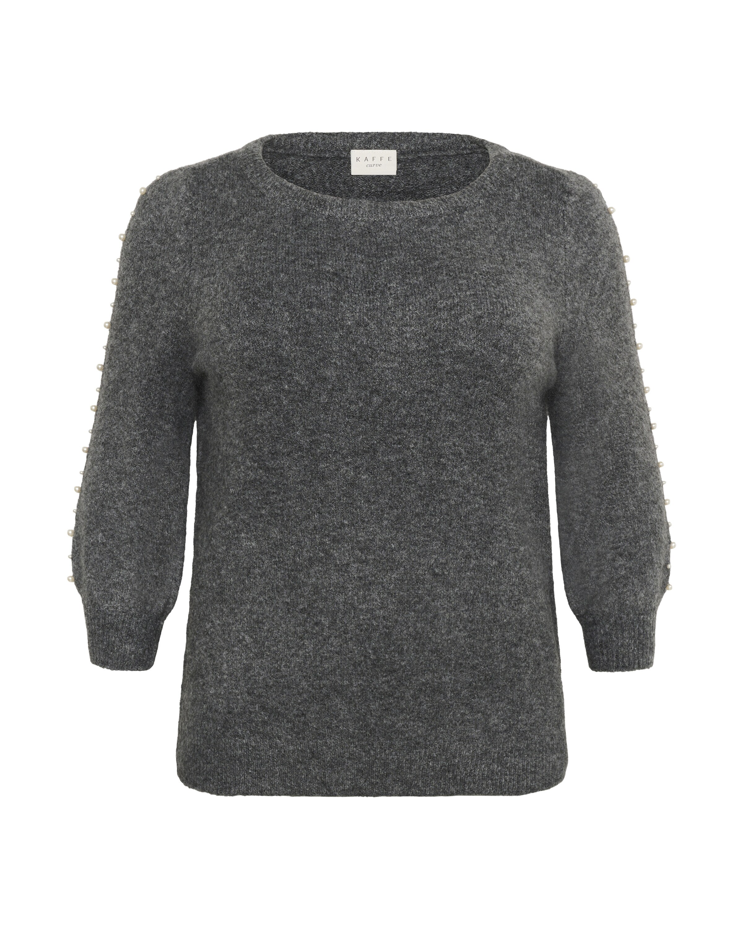 Pull-over KAFFE CURVE en gris : devant