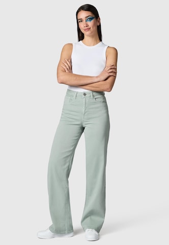 Wide Leg Jean 'Cyrele' Peak Time en vert : devant