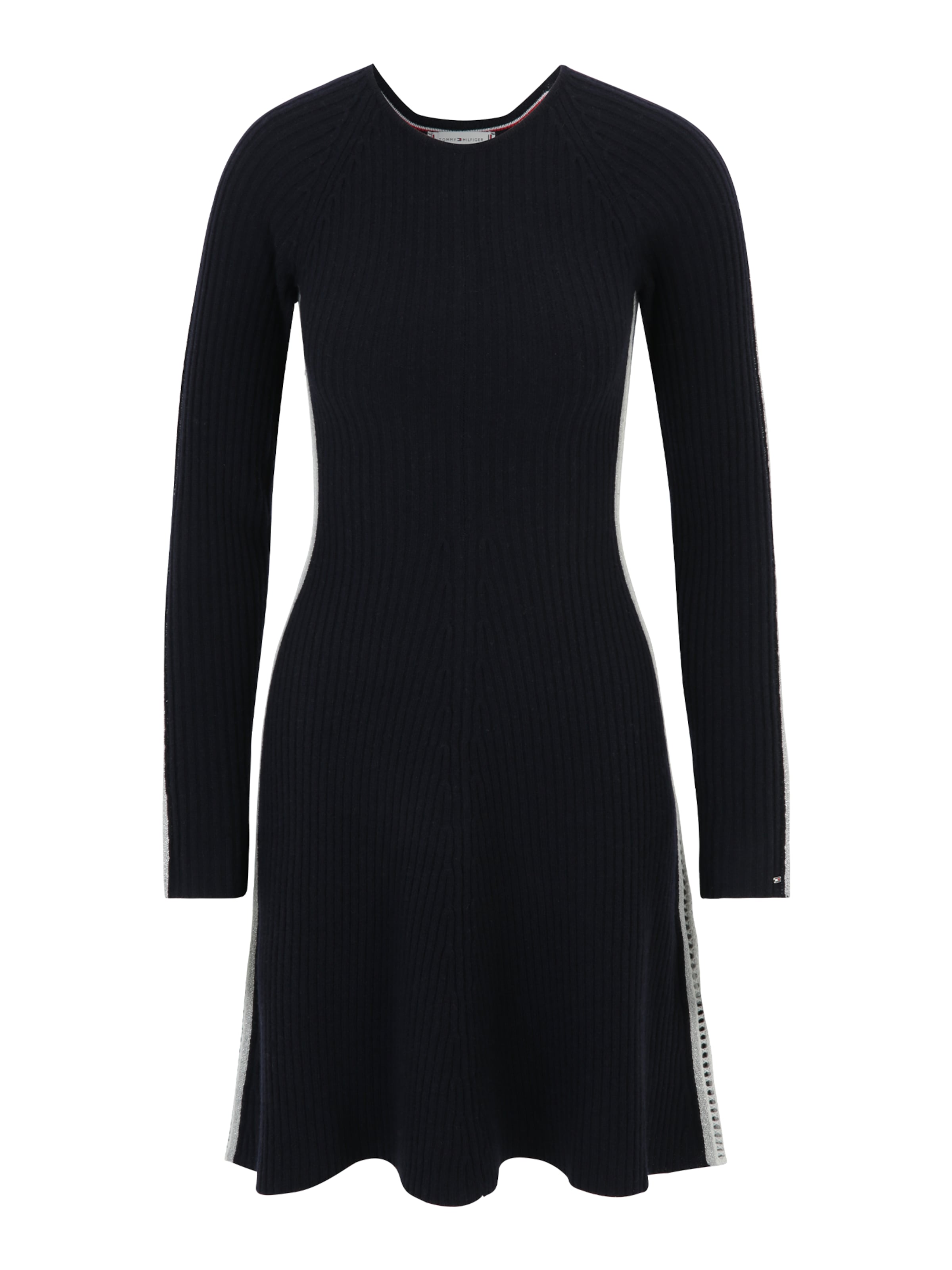 Robes en maille TOMMY HILFIGER en bleu : devant