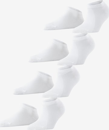 ESPRIT Socks 'Solid 4-Pack' in White: front