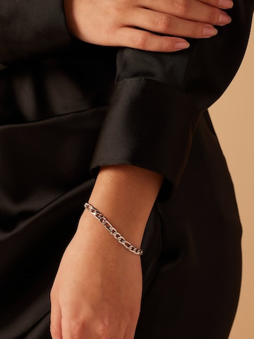 Lucardi Armband 'Glitzerndes Basic' in Zilver