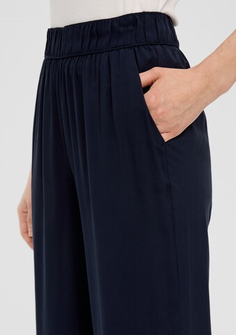 Wide Leg Pantalon s.Oliver en bleu