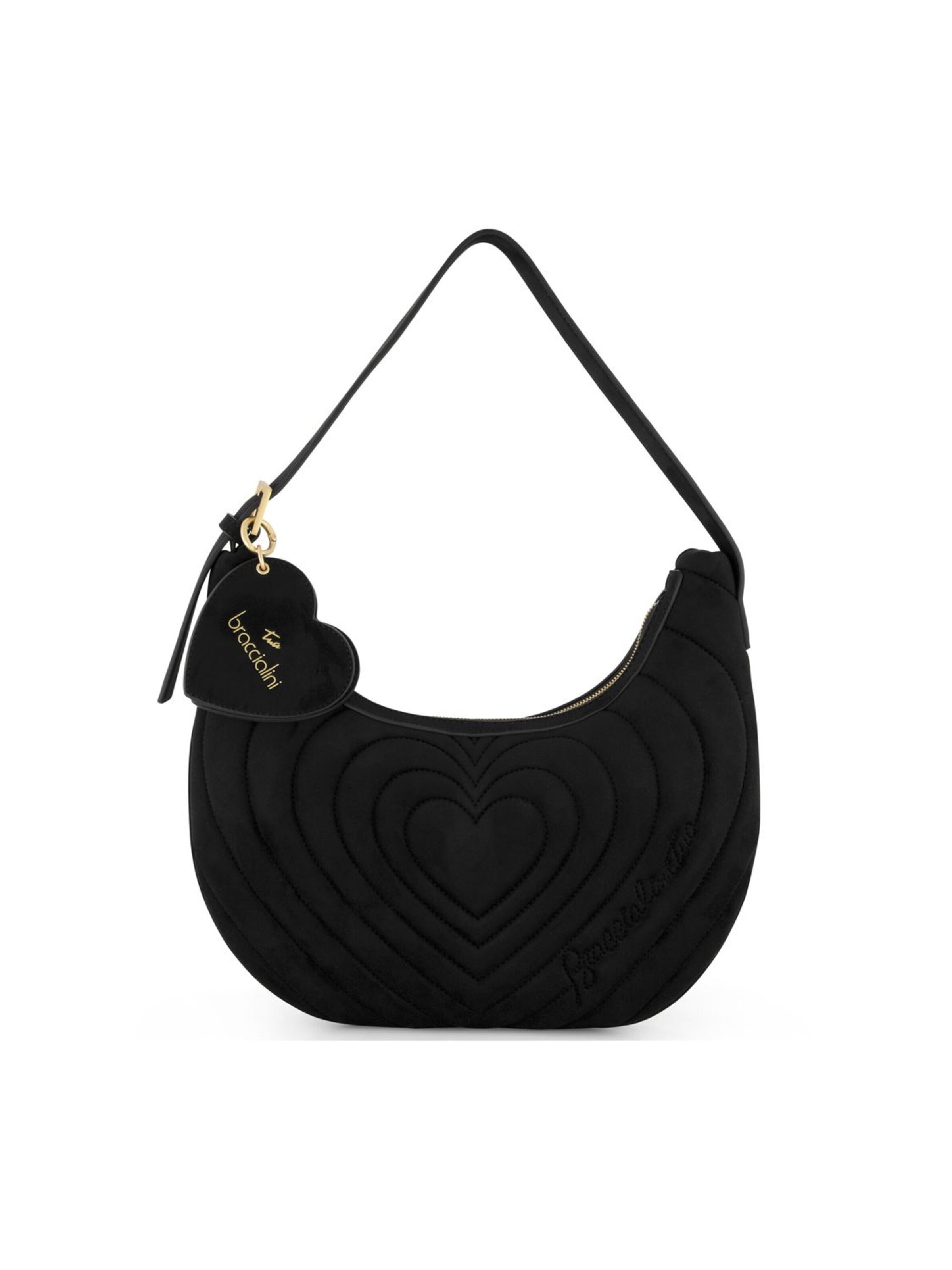 Braccialini - Bolso de hombro 'Beth Matelassé' en negro: frente